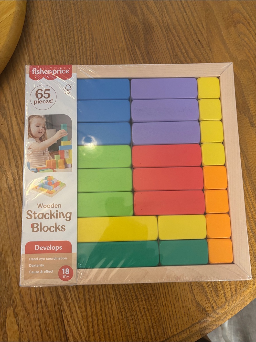Fisher-Price Wooden Stacking Blocks - Multicolor